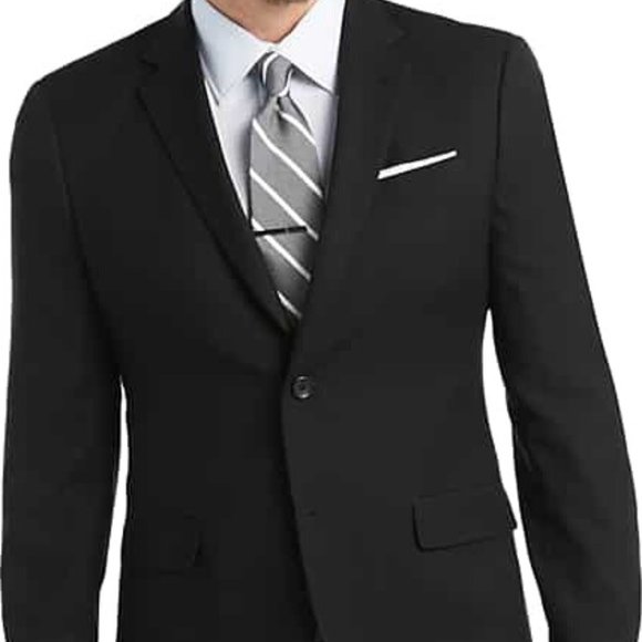Egara Black Mens Suit Jacket Size 46 L - Picture 1 of 1
